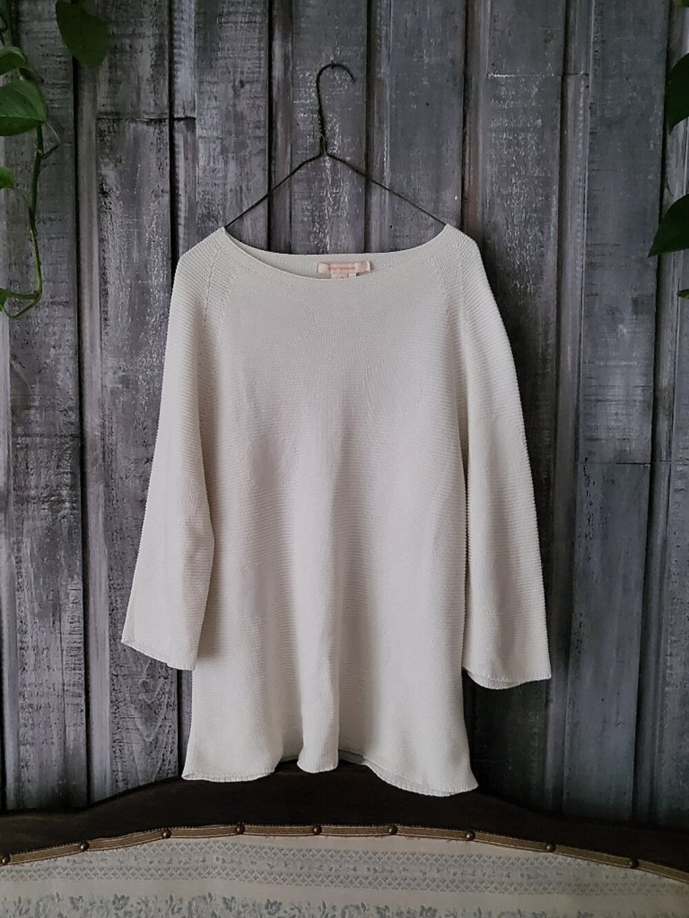 La Fee Maraboutee White Polka Dot Knit Sweater Boho Made in Italy XS/S
